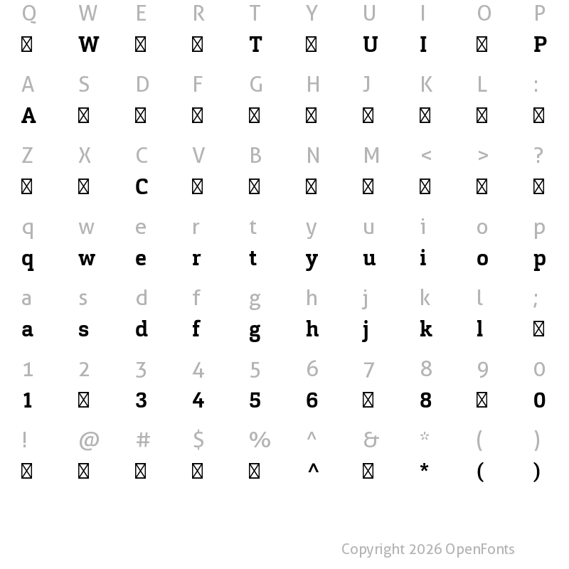 Character Map of Cargan-Bold ?