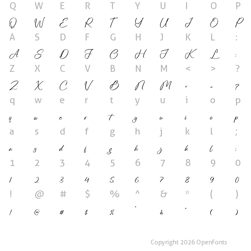 Character Map of Cartteqa Regular