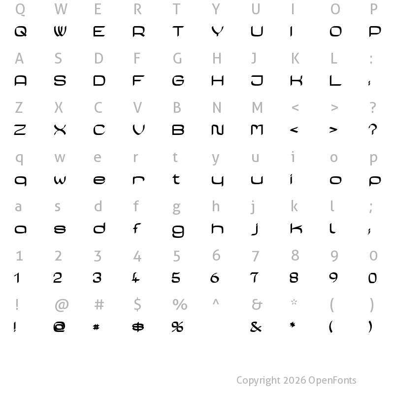 Character Map of Casa Sans Fettig Bold