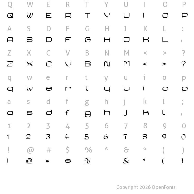 Character Map of Casa Sans Regular