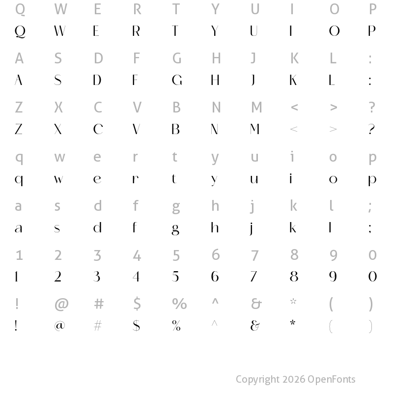 Character Map of Catchye Demo Regular