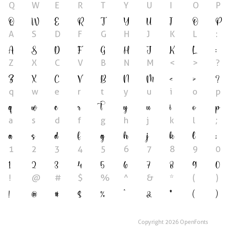 Character Map of Cattellis Poetrei Regular