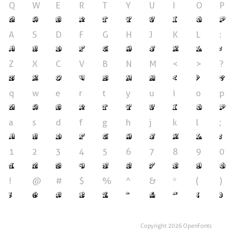 Character Map of Cauterise Regular