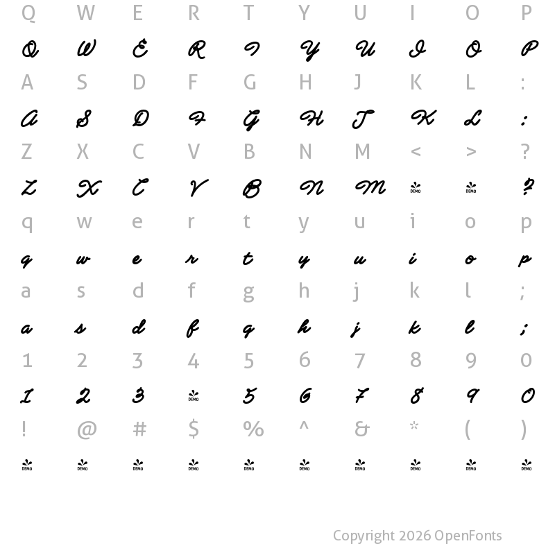 Character Map of CCMatineeIdol Heavy Regular