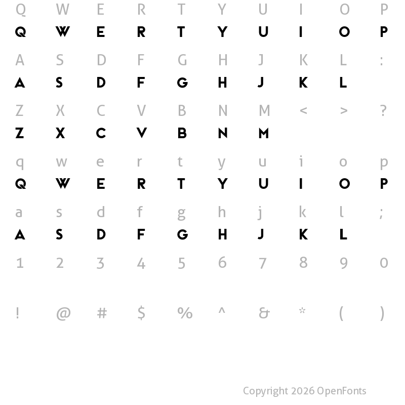 Character Map of Cd Rom Regular