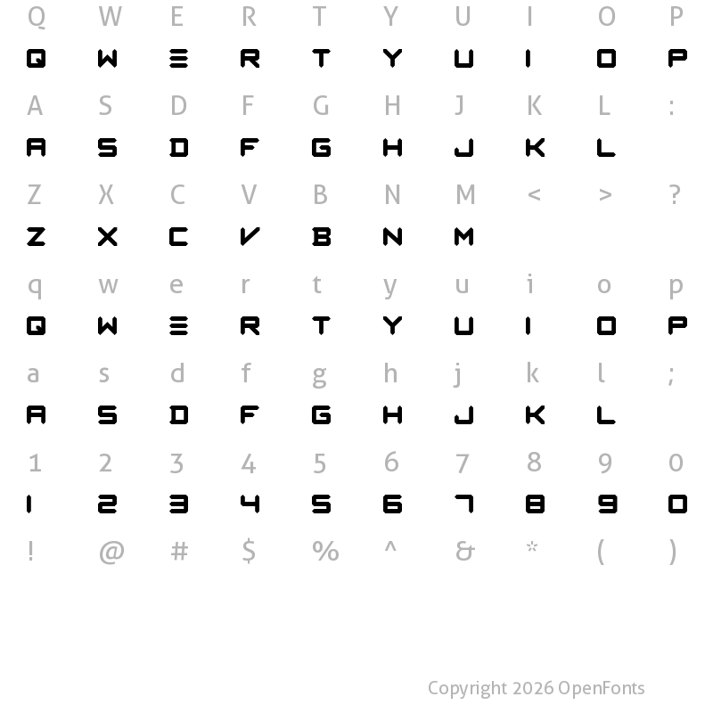 Character Map of CEAB Regular
