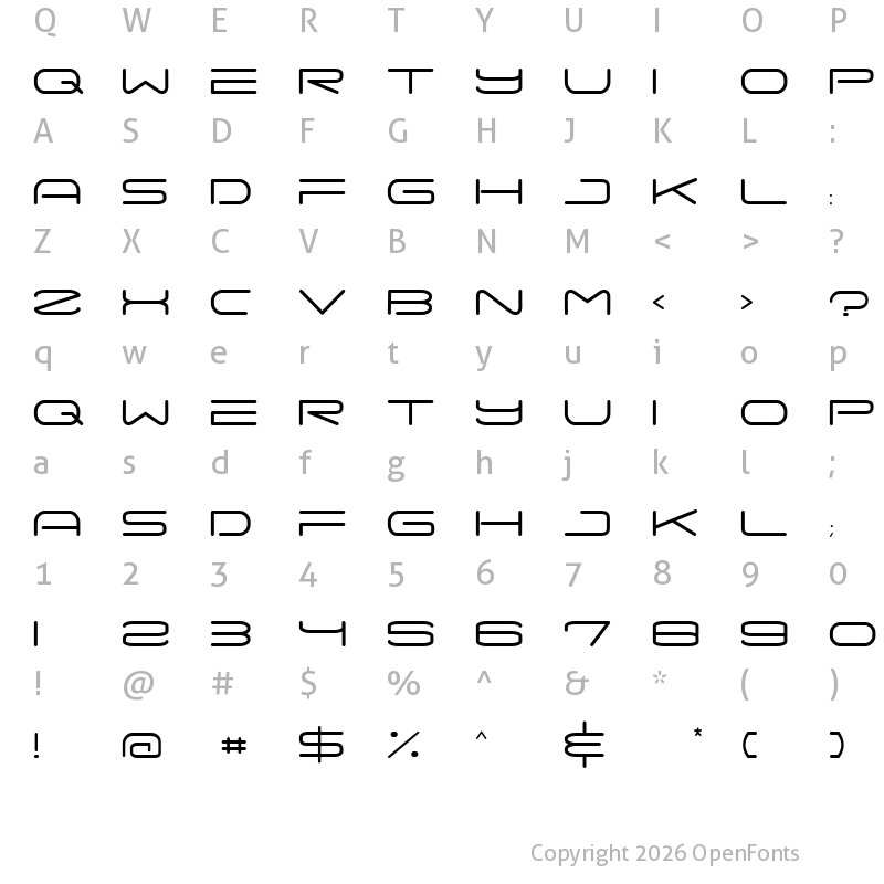 Character Map of CEGOS Regular