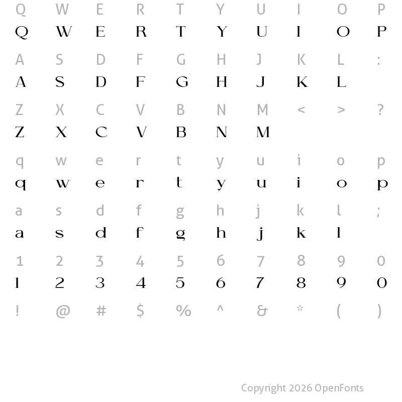 Character Map of Cellofy Semi Bold Semi Expanded