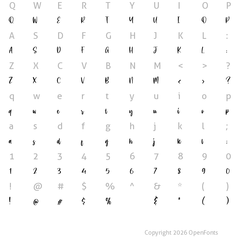 Character Map of Celosia Golden Regular