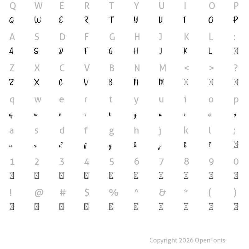Character Map of Cepakno Market Regular