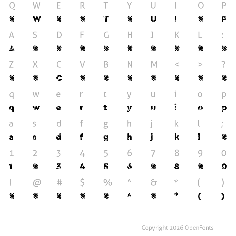 Character Map of CeraBrush-Black ?
