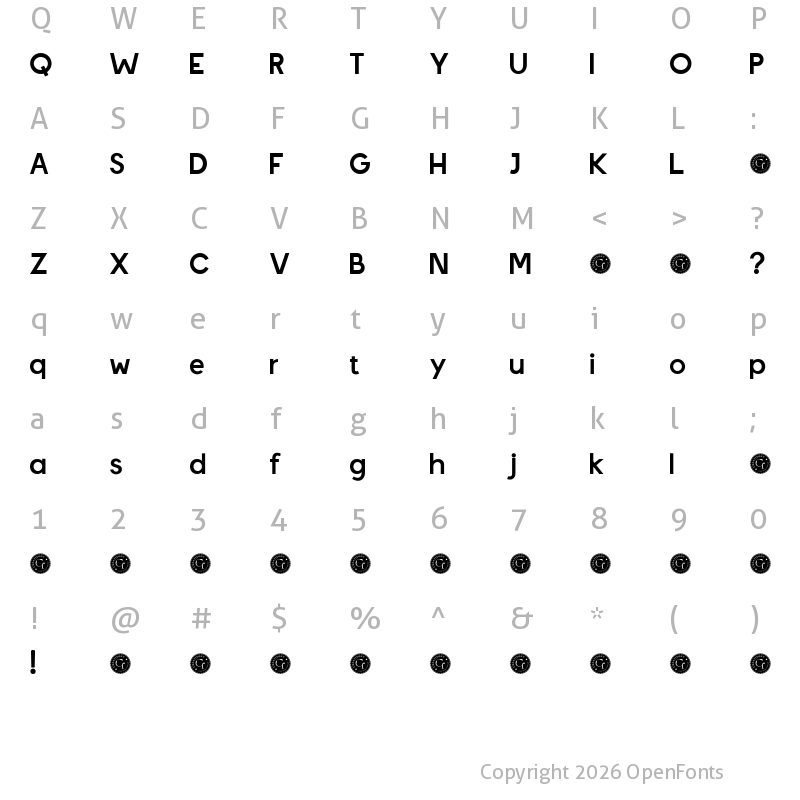 Character Map of CF Arpine Demo Regular