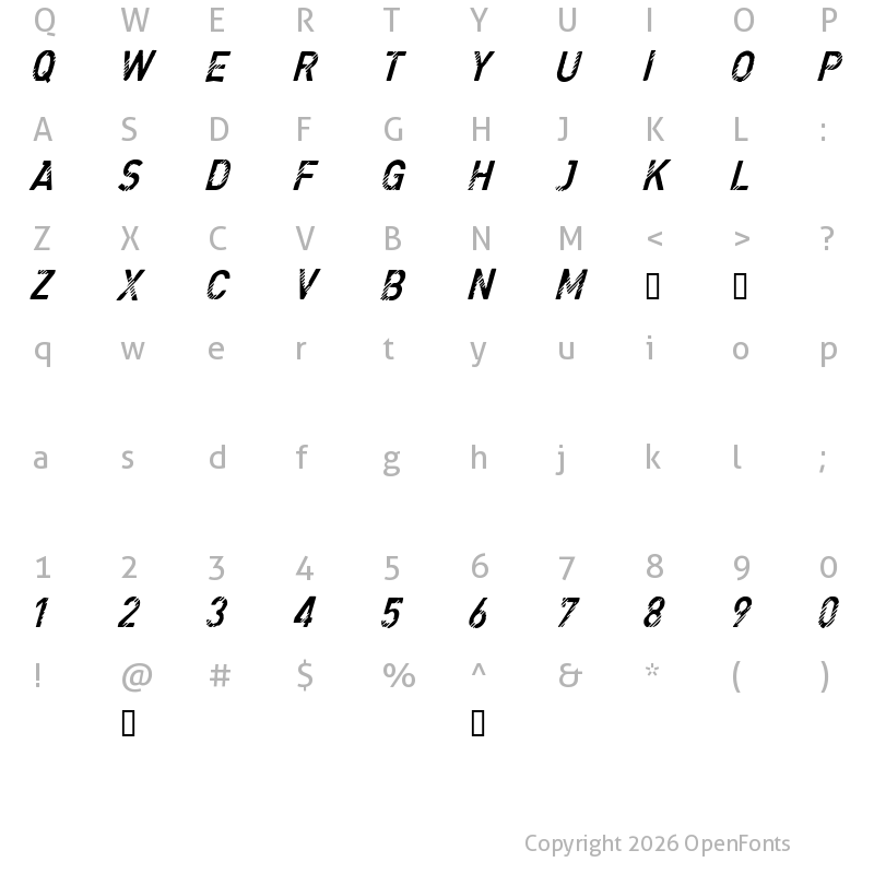Character Map of CF Denim Jeans Regular