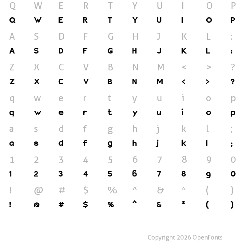 Character Map of Charger EcoBlack