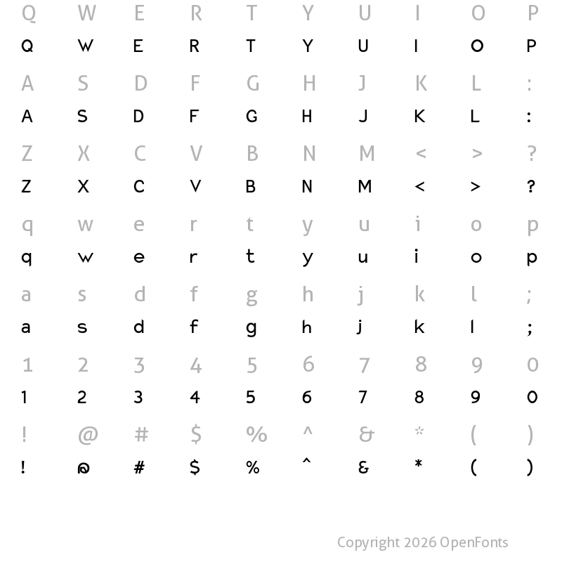 Character Map of Charger Pro Bd
