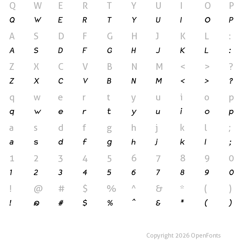 Character Map of Charger Pro BdObl