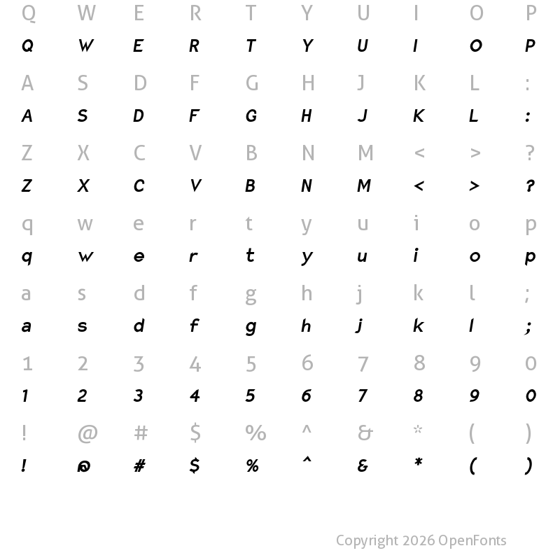 Character Map of Charger Pro BlkNarObl