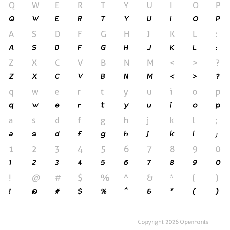 Character Map of Charger Sport BlkObl