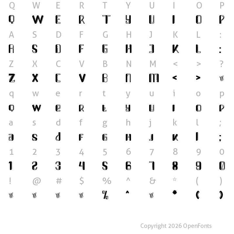 Character Map of Charly cheap Regular