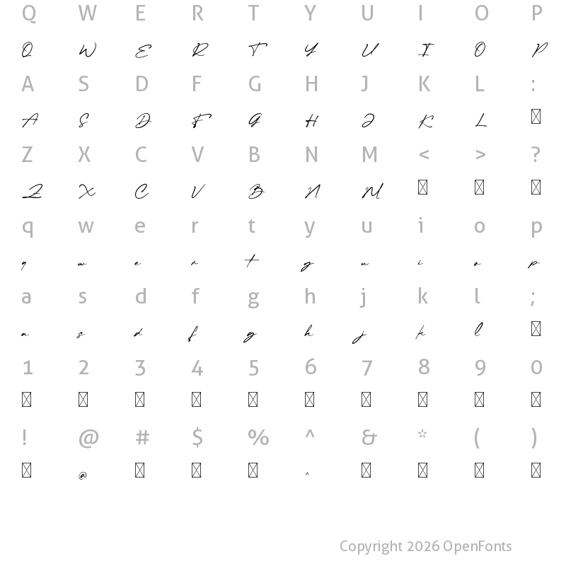 Character Map of Checkbold Regular