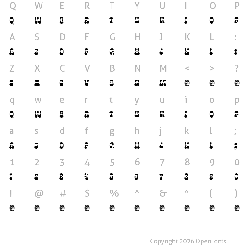 Character Map of Cheee Demo Chaarleee