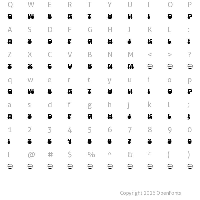 Character Map of Cheee Demo Crimer