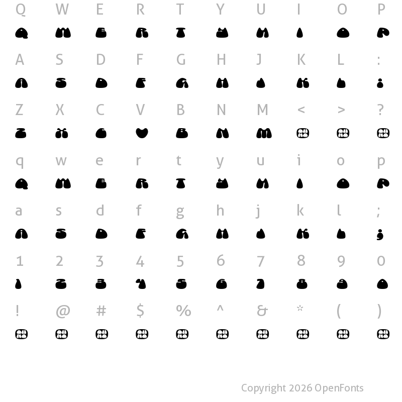 Character Map of Cheee Demo Gnat