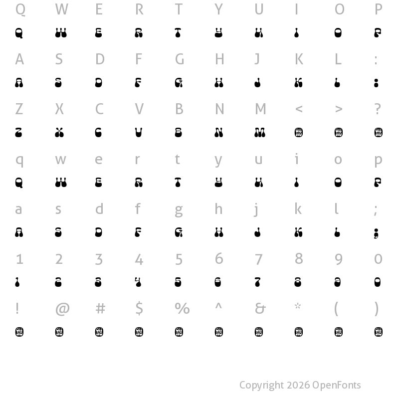 Character Map of Cheee Demo Peeenutt