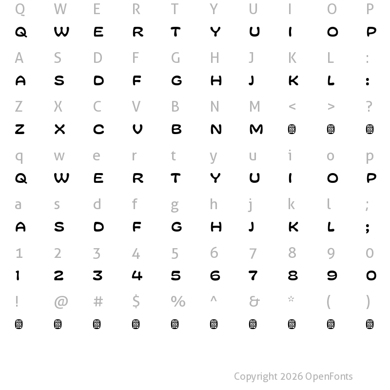 Character Map of Cheee Demo Small