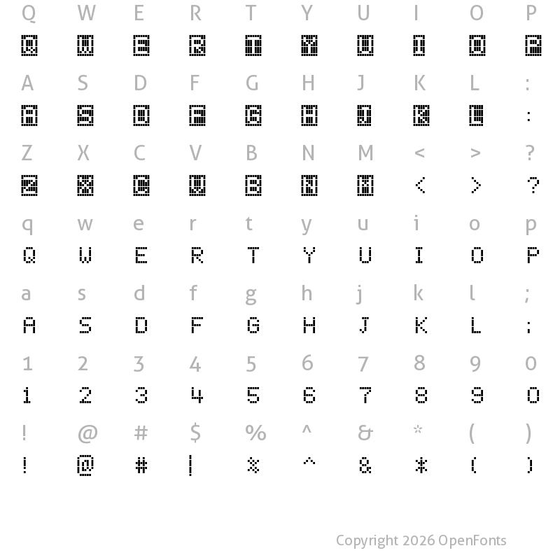 Character Map of ChessType ChessType