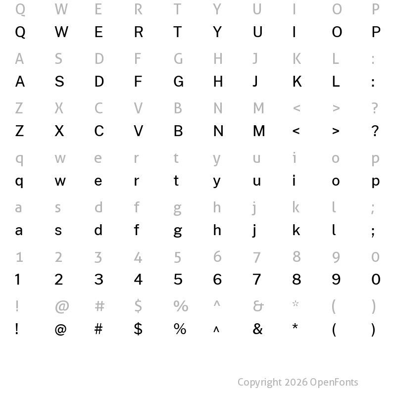 Character Map of Cheyenne Sans Medium