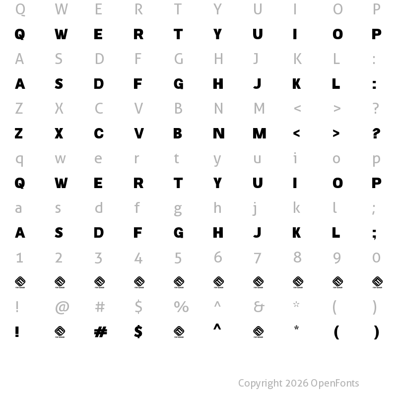 Character Map of Chicago Police Regular