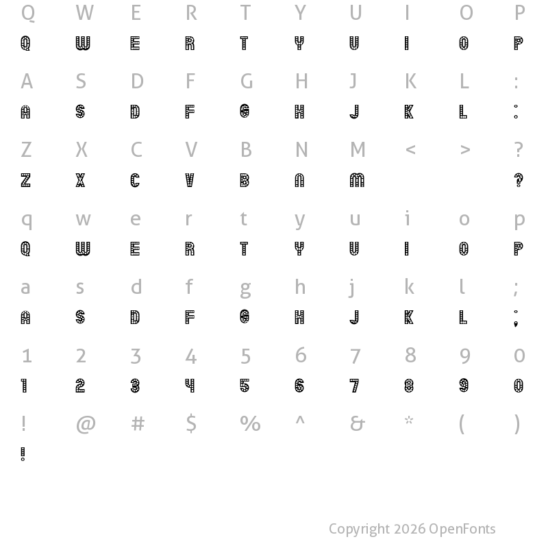 Character Map of Chicago Regular
