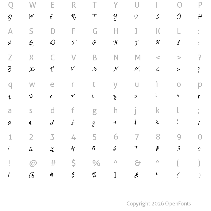 Character Map of ChicFontastic Medium