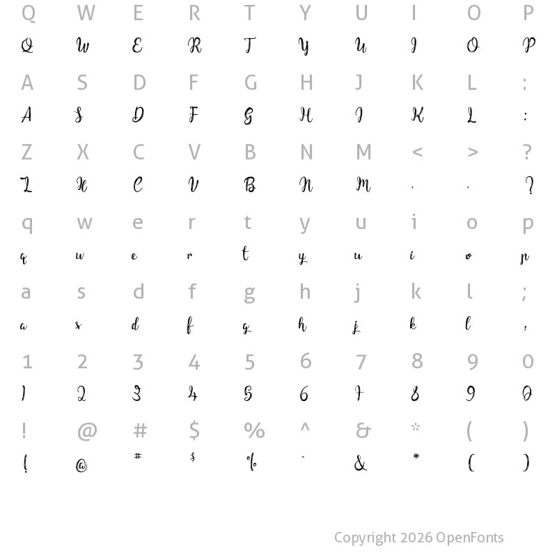 Character Map of Children of the Starlight Regular