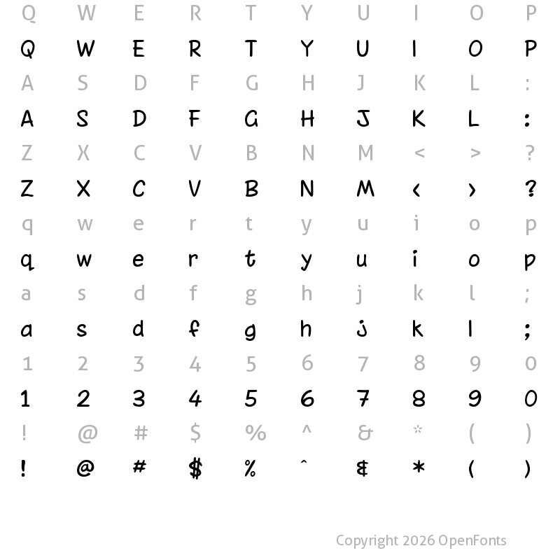 Character Map of Chinacat Regular