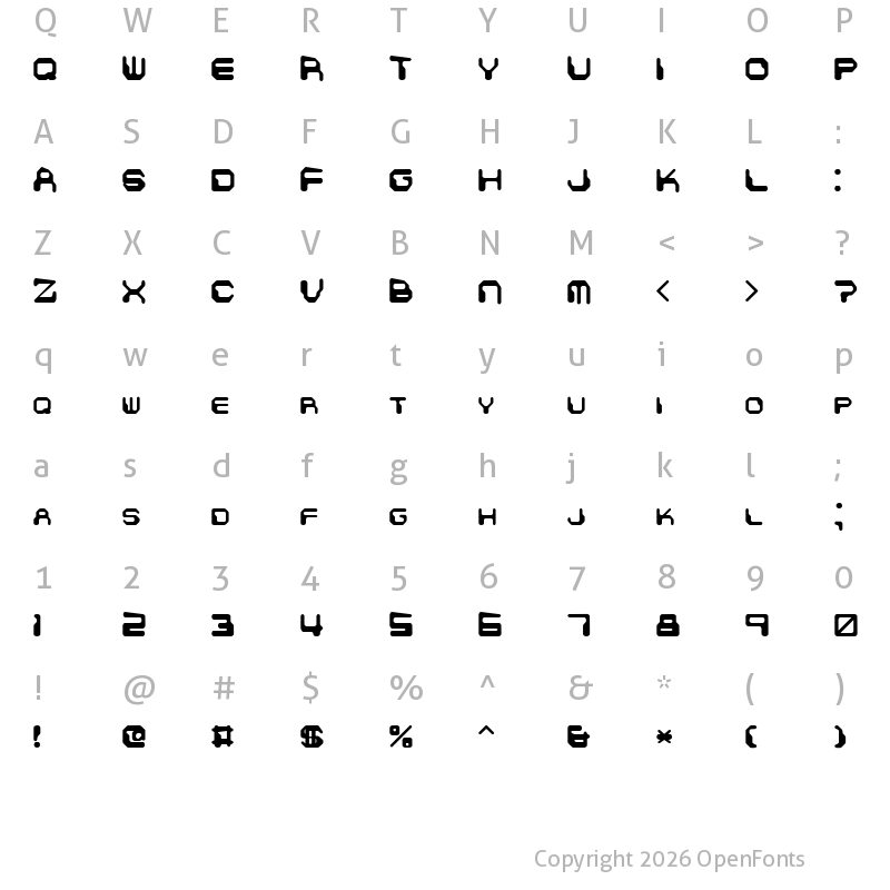 Character Map of Chintzy CPU (BRK) Regular