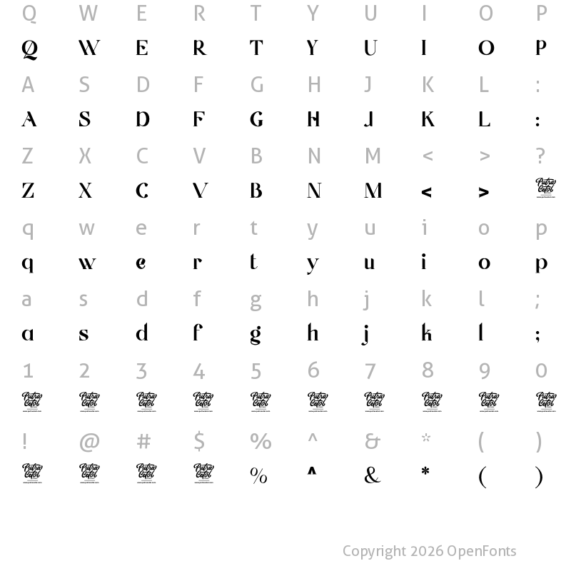 Character Map of Chiralla Regular