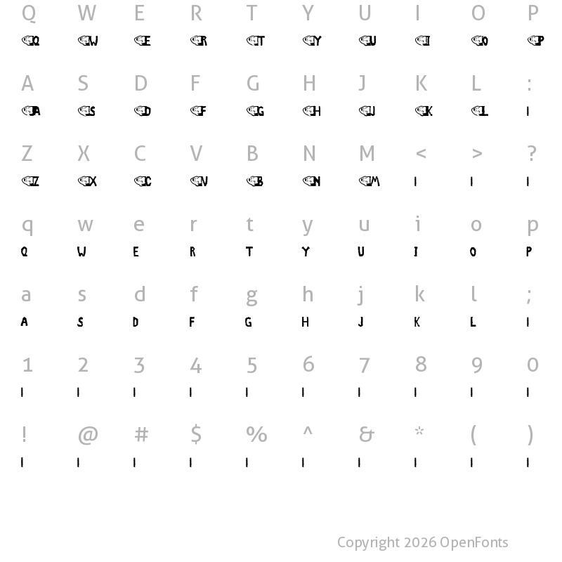 Character Map of Chlod Regular