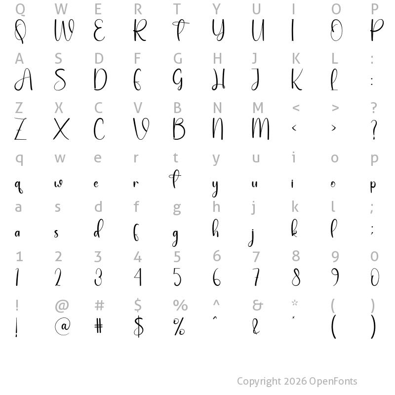 Character Map of Christmas Background Regular