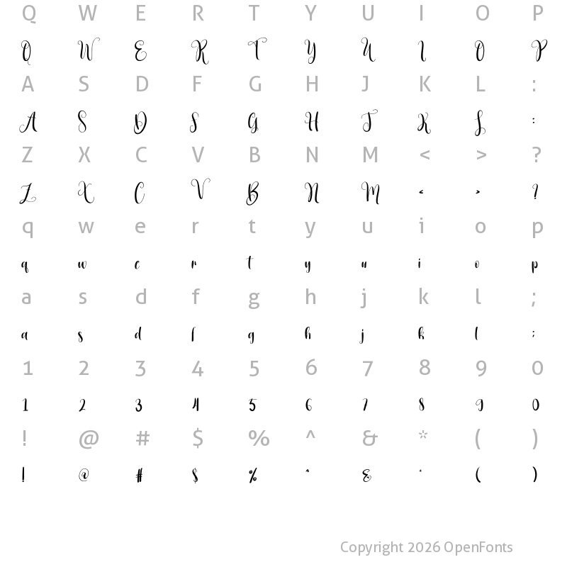 Character Map of Christmas December Regular