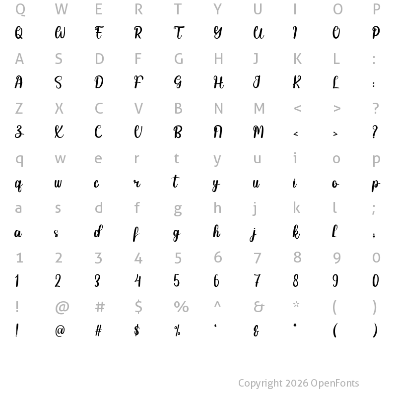 Character Map of Christmas Handmade Regular