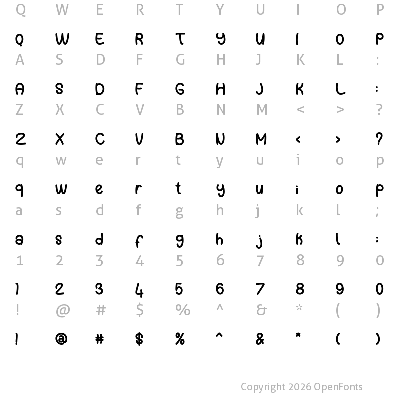 Character Map of Christmas Kring-kring Regular