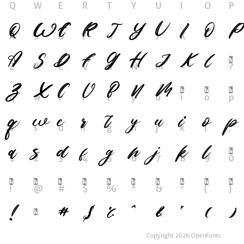 Character Map of Christmas Philosopher Regular