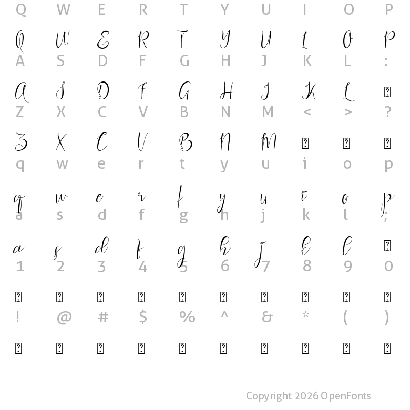 Character Map of Christmas Rose Regular
