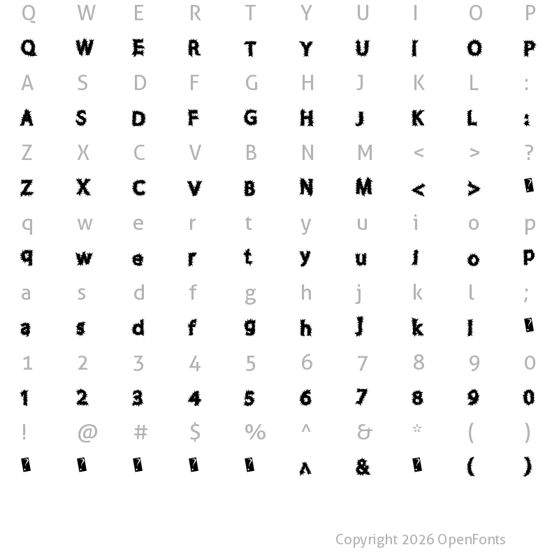 Character Map of ChronicHarvest Regular