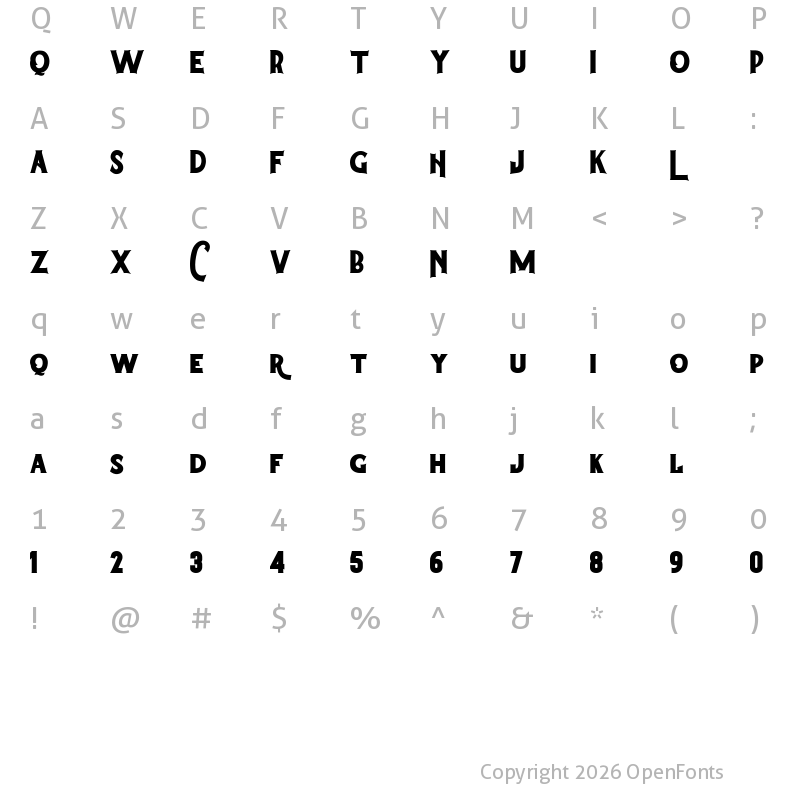 Character Map of CHrONicLe Regular