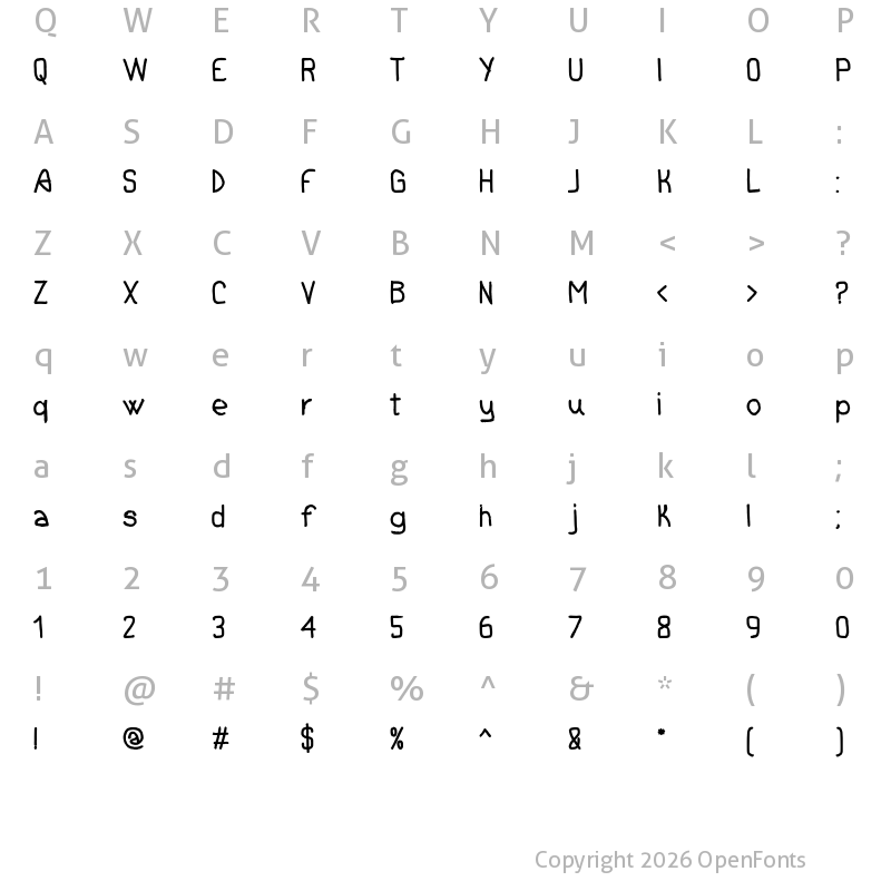 Character Map of Cinematheque Black Regular