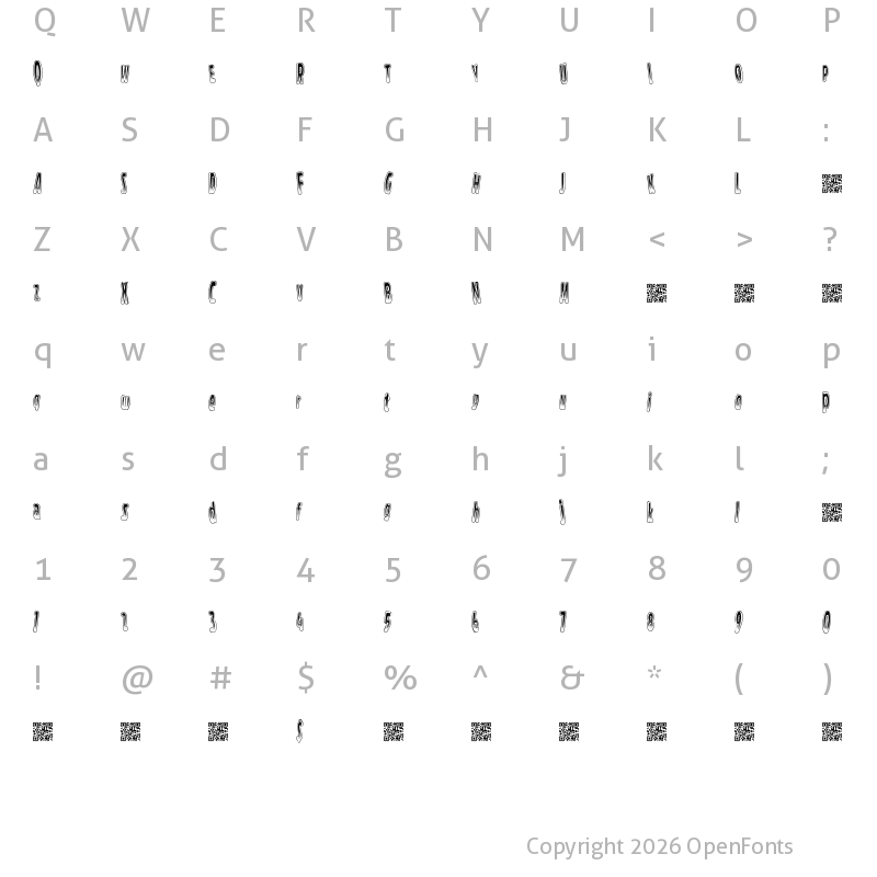 Character Map of CircusParty Regular