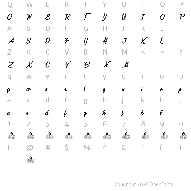Character Map of CITRICACID PERSONAL USE Bold Italic